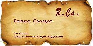 Rakusz Csongor névjegykártya